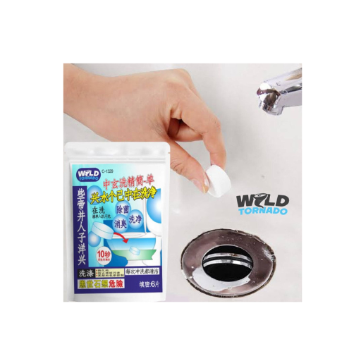 Drain cleaning tablet